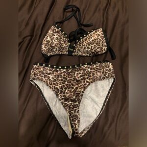 Boutique teen leopard bikini